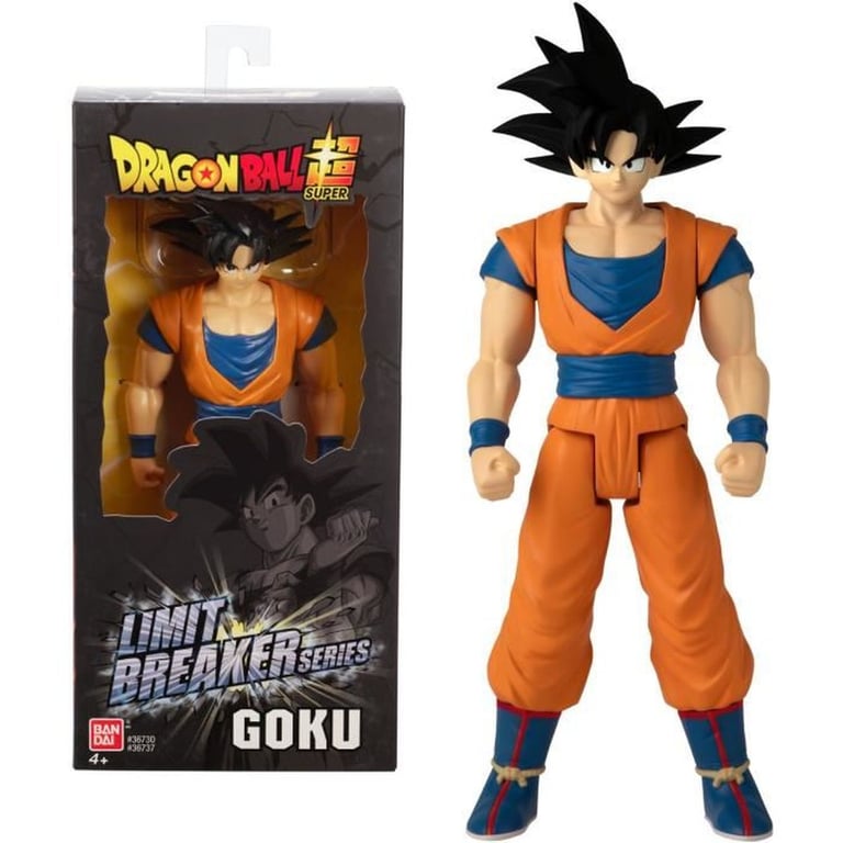 Figurine géante Dragon Ball Bandai Limit Breaker Goku 30 cm articulée épaules et hanches Orange multicolore - Neuf