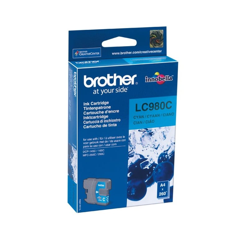 Brother LC980C Cyan - vue 3