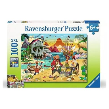 Puzzle XXL 100 piezas - El tesoro de los piratas para niños