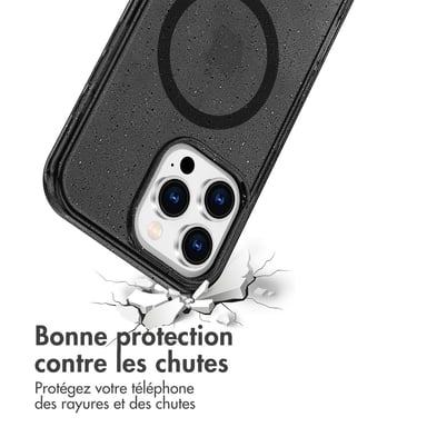 imoshion Coque Pailletée avec MagSafe pour Apple iPhone 16 Pro Max - Glitter Noir