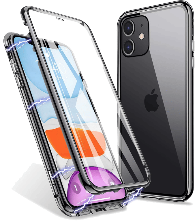 Coque Verre Trempe pour IPHONE 12 Mini Magnetique Transparente Protection Integrale