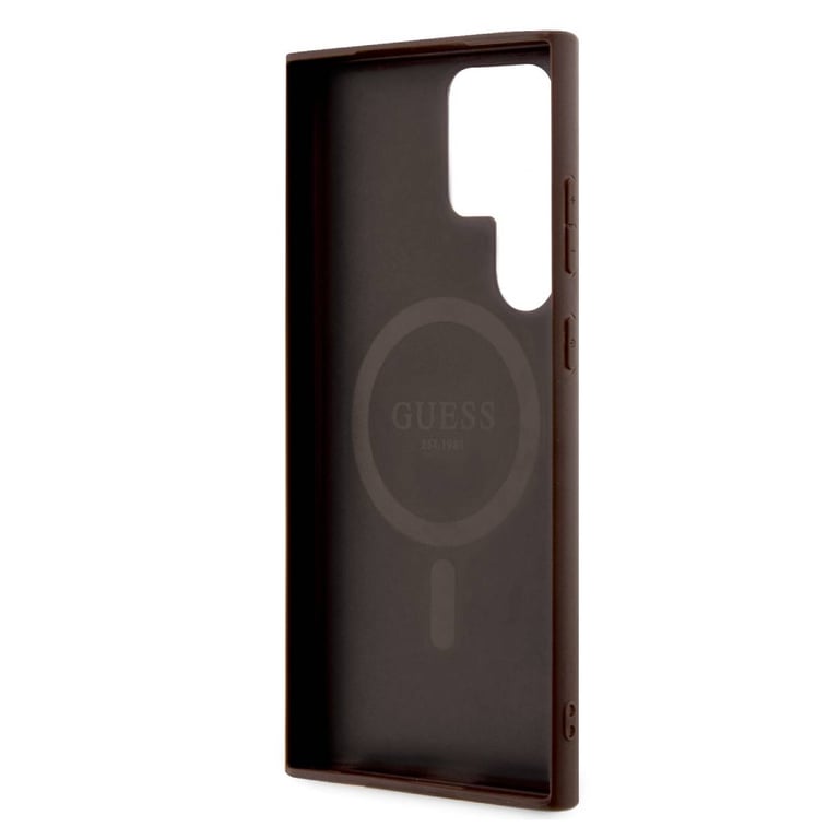 Coque de téléphone Guess 4G Collection Cuir et métal Compatible MagSafe - vue 3