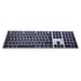 WE Bundle clavier souris sans fil connexion BT et 2.4Ghz aspect Alu, connexion multi dispositif (jusqu'à 3 appareils) , 12 touches multimédia, piles inclus