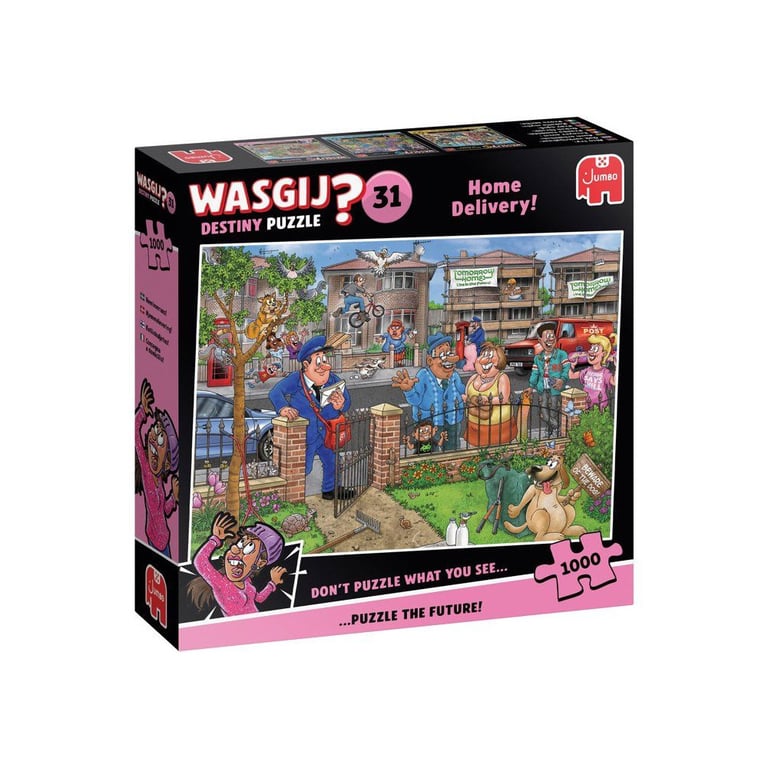 Puzzle 1000 pièces JUMBO Wasgij Destiny 31 Home Delivery ! Ian Ellery Noir - Neuf