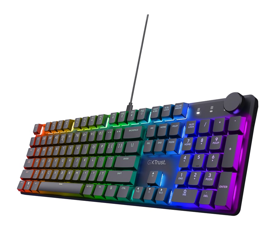 Trust GXT 866 TORIX clavier Gaming USB QWERTY US International Neuf - vue 3