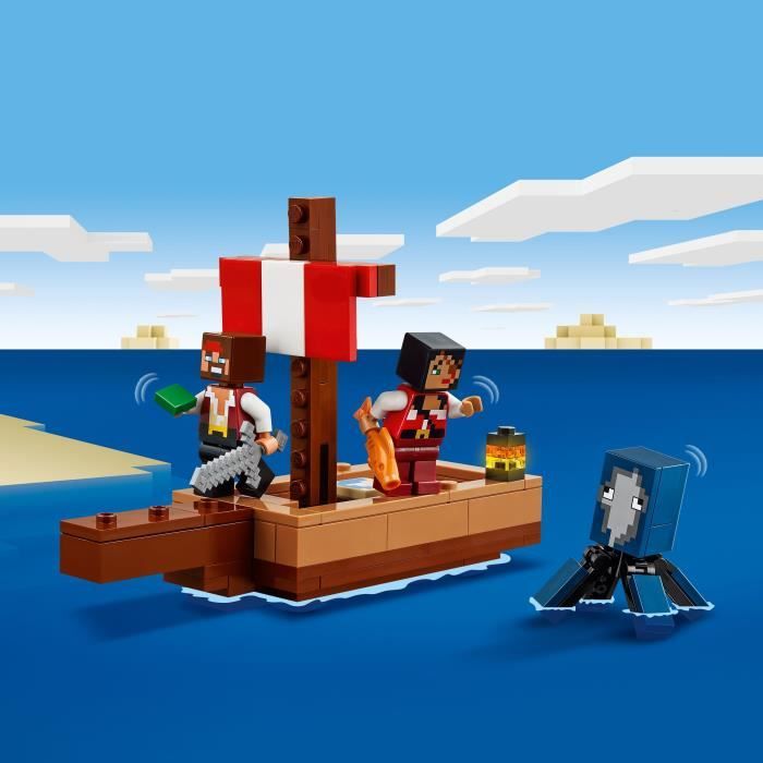 Lego Minecraft Le Voyage Du Bateau Pirate 21259 Lego La Boite - vue 3