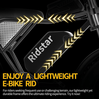 Vélo électrique pour adulte Ridstar Q20 1000 W 48 V 20 Ah Max 50 km/h Moto électrique 20 pouces Gros pneus Dirt Bike Shimano 7 vitesses