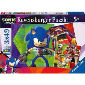 Puzzles 3x49 pièces : Sonic Prime : Les aventures de Sonic Ravensburger France - vue 1