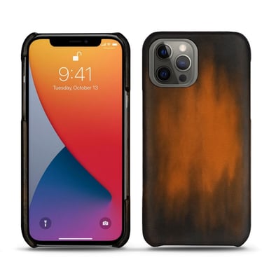 Funda de piel Apple iPhone 13 Pro - Tapa trasera - Marrón - Piel patinada