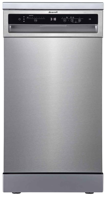 Lave vaisselle pose libre BRANDT BDF024DX 10 couverts L45cm 44 dBA Inox - vue 2
