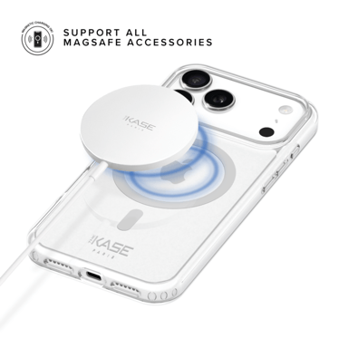 Coque antibactérienne antichoc magnétique invisible Fabriqué Avec du 75% Plastique Recyclé pour Apple iPhone 17 Pro Max, Transparente