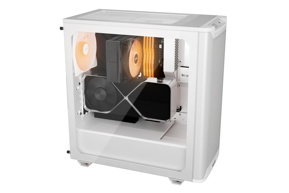 Boîtier PC Midi Tower be quiet! Pure Base 501 LX White blanc avec 4 ventilateurs RGB et panneau en verre trempé - Neuf