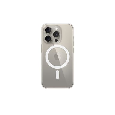 Coque transparente avec MagSafe pour iPhone 15 Pro - Compatible avec Apple