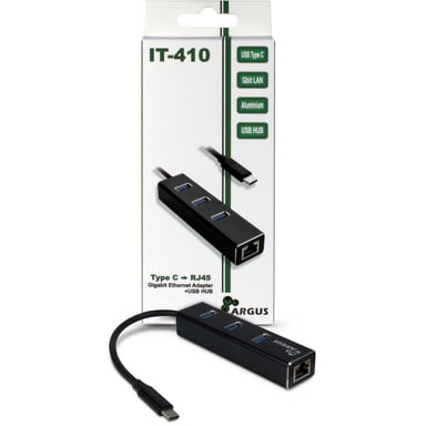 Inter-Tech ARGUS IT-410 USB 3.2 Gen 1 (3.1 Gen 1) Type-C Negro