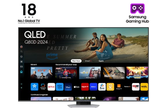 Samsung TV AI QLED 55'' Q80D 2024, 4K