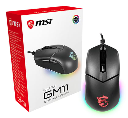 Ratón MSI Clutch GM11 Izquierdo USB Tipo-A Óptico 5000 DPI