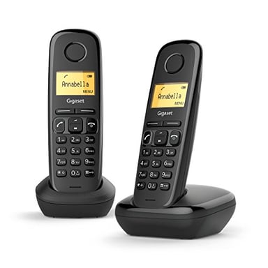 Gigaset A170 Duo Téléphone fixe sans fil DECT/GAP Noir [Version Française] (Consumer Electronics) GIGASET