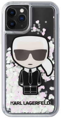 Coque Karl Lagerfeld irisée et scintillante dans le noir pour Apple iPhone 11 Pro, Noir