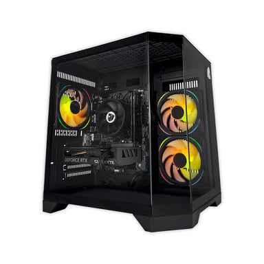 PC Gaming Nitropc Avanzado Silver - AMD Ryzen 5 5500, RTX 3050 6GB, RAM 16GB, M.2 1TB, Windows 11, WiFi, Negro