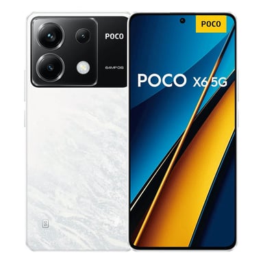 Smartphone Xiaomi Poco X6 5G 256GB Blanco con cámara triple de 64 MP y procesador Snapdragon 7s Gen 2