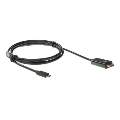 Ewent EW9824 2 m di cavo video USB Tipo-C HDMI Tipo A e adattatore (standard) Nero