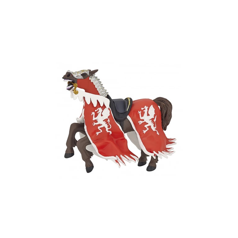 Cheval du Roi au Dragon Figurine Équestre de Collection Neuf
