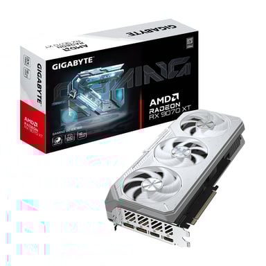 GIGABYTE Radeon RX 9070 XT GAMING OC ICE 16G Tarjeta Gráfica - 16GB GDDR6, 256bit, PCI-E 5.0, 3060 MHz Frecuencia del núcleo, 2 x DisplayPort, 2 x HDMI, GV-R907XGAMINGOCICE-16GD