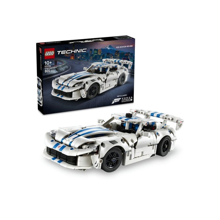 LEGO Technic 42234 Dodge Viper GTS-R Voiture de Sport 805 pièces Blanc Bleu Noir - Neuf