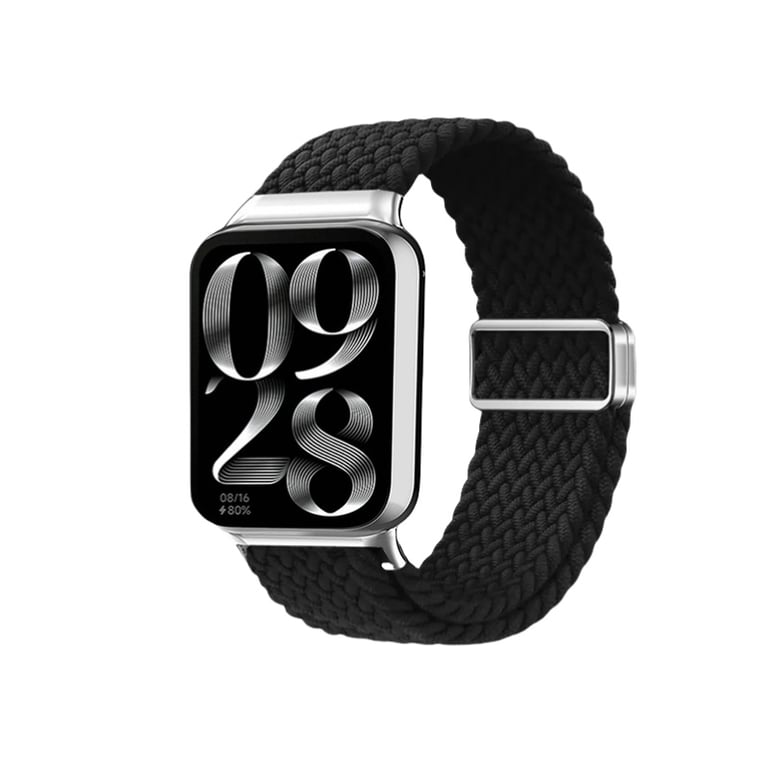 INF Bracelet en nylon tressé noir obsidienne pour Xiaomi Smart Band Xiaomi 9 Pro
