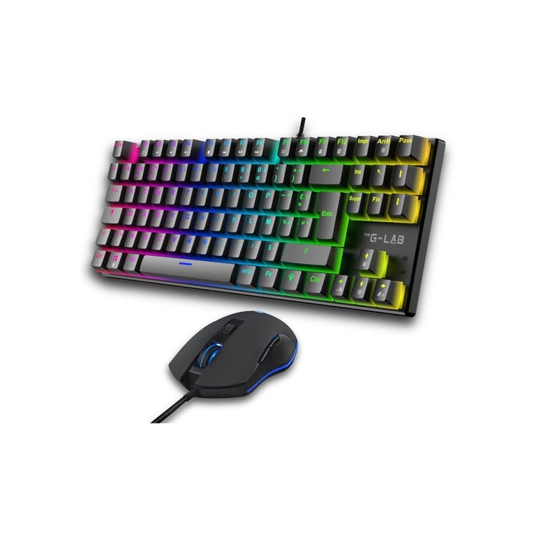 Pack Clavier et Souris The G-Lab COMBO MERCURY EX – Mécanique TKL RGB - vue 2