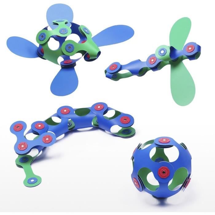 Itsy CLIXO - Bleu/vert - Jeu de Construction Magnétique - Jouet Educatif et Créatif - 18 pcs - Des 4 ans - Neuf