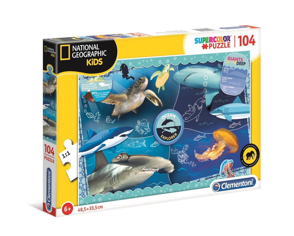 Puzzle 104 pièces : National Geographic Kids : Océan Clementoni Puzzles - vue 2