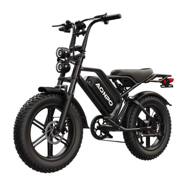 Moto tout-terrain électrique AONPO V20, batterie amovible 52 V 15 Ah, double suspension hydraulique