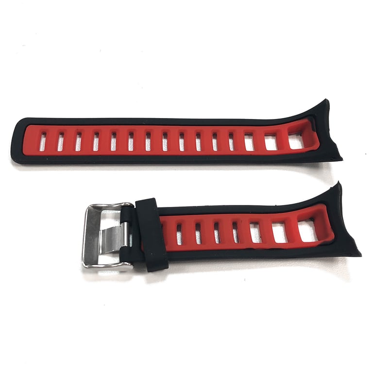 INF Bracelet de montre en silicone pour Suunto Quest/M1/M2/M4/M5 Black+Red Noir - vue 4