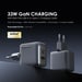 oraimo PowerCube 33 Pro – Chargeur secteur GaN 33W, double port USB-C/USB-A avec câble inclus