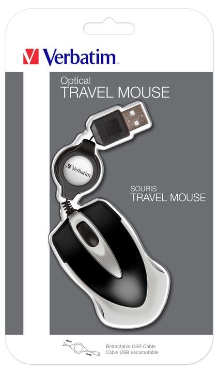 Verbatim Souris optique de voyage Go Mini - Noir - Neuf