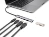 Delock 4 porta slim type-C USB Hub con 1 x USB 10 Gbps Tipo A + 2 X USB 2.0 Tipo A + 1 X USB 2.0 USB Type-C e PD 95 W