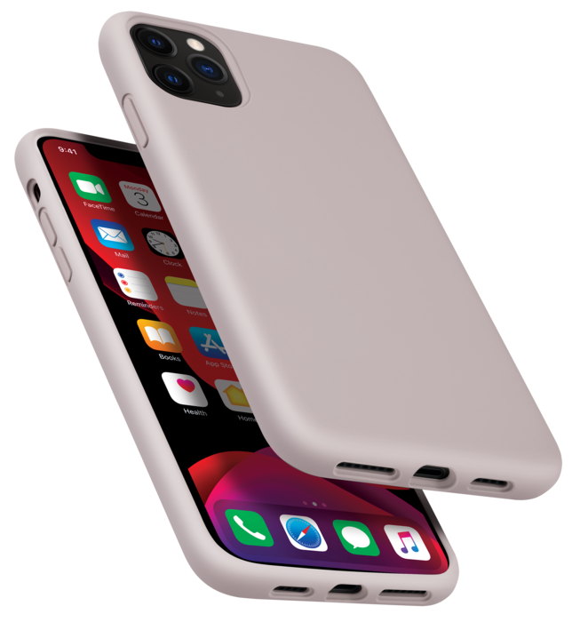 Funda antigolpes de gel de silicona suave para Apple iPhone 11 Pro Max, Pebble Grey