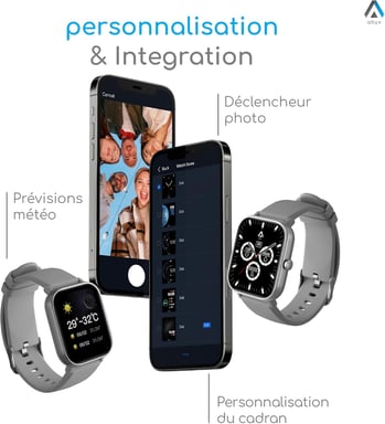 Reloj multideporte estanco conectado - Abyx Fit Ozone 3 - Gris