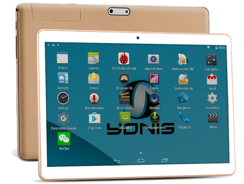Tablette 4G 9.6 Pouces Android Lollipop Octa Core 2 Go Ram Bluetooth GPS 32Go Or YONIS