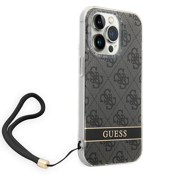 Guess Étui pour iPhone 14 Pro 4G Print Strap Blanc - vue 3