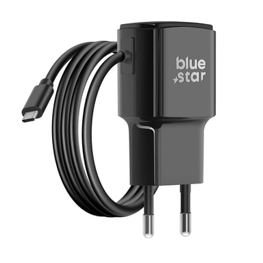 Chargeur Secteur Rapide 2A avec Câble Intégré micro-USB 1.2m Noir
