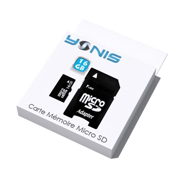 Tarjeta de Memoria Sdhc 16GB Clase 4 Universal Micro SD + Adaptador de Tarjeta SD YONIS
