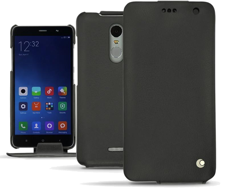 Housse cuir Xiaomi Redmi Note 3 - Rabat verticalNoir
