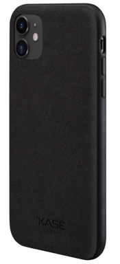 Coque en Suéde Alcantara pour Apple iPhone 11, Noir Minuit