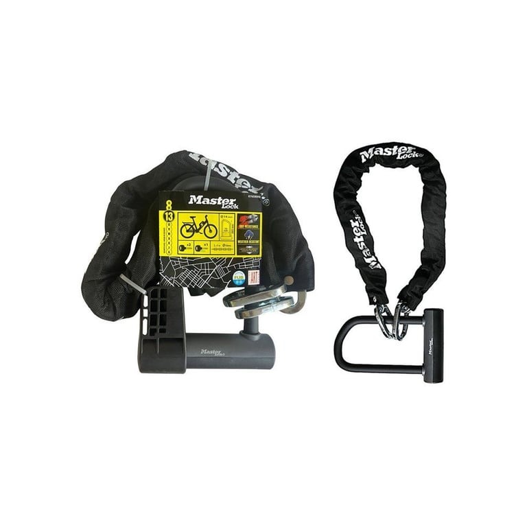 Antivol chaîne vélo MASTER LOCK Haute résistance Mini antivol U À clé - vue 2