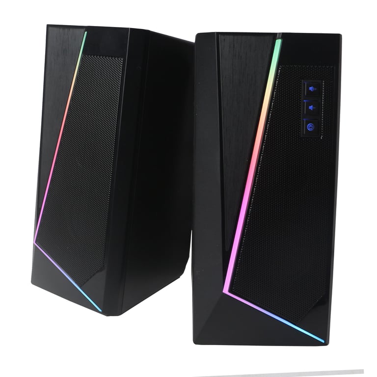 Enceinte PC WE 2.0 – 2 x 3 W RMS, Connexion Bluetooth, LED RGB
