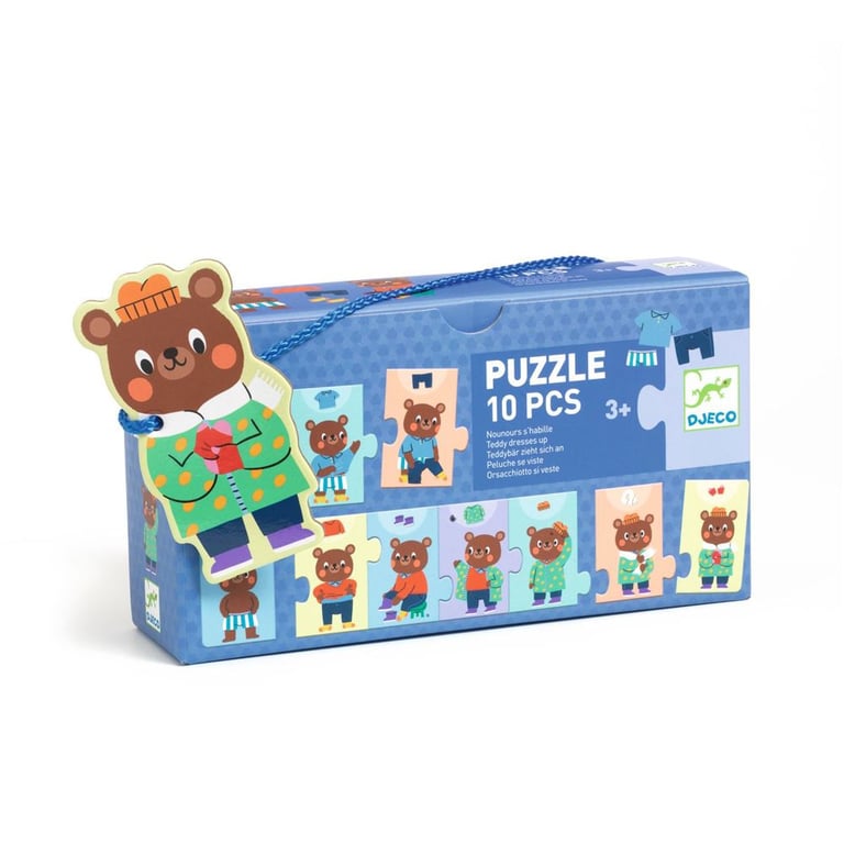 Puzzle 10 pièces Djeco Nounours 'habille - vue 1