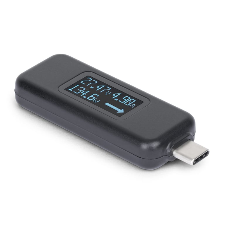 StarTech.com Testeur de Puissance USB-C, Multimètre Numérique, Voltmètre et Ampèremètre Bidirectionnel, Jusqu'à 240W PD EPR, Testeur de Puissance Portable pour Câble et Port USB-C - Neuf