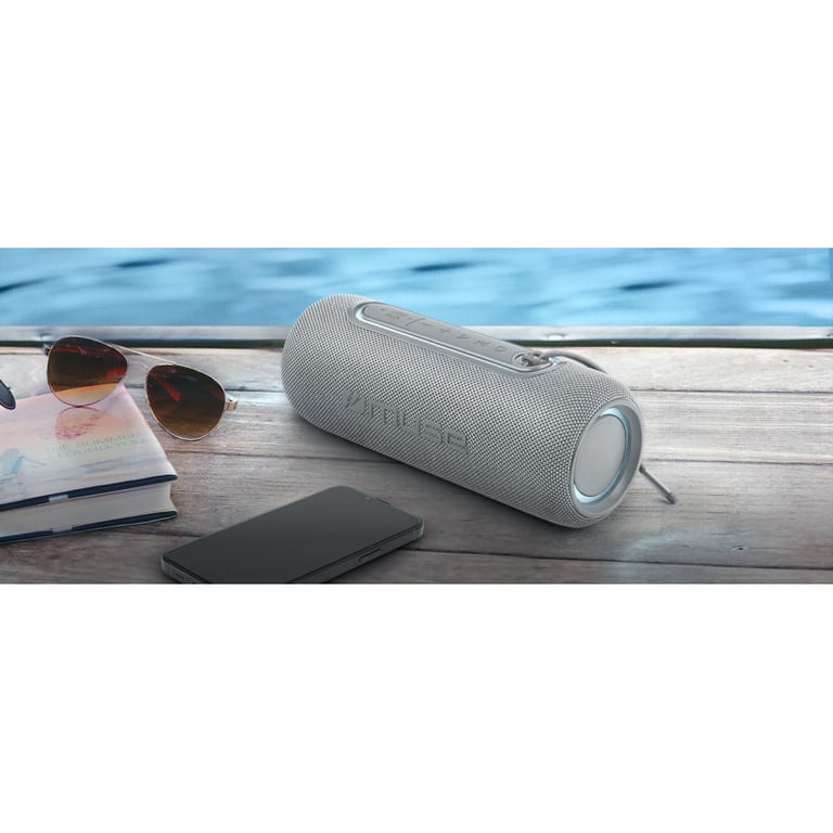 Enceinte Portable Premium Bass Boost 20W Bluetooth A2DP IPX5 Gris - Neuf